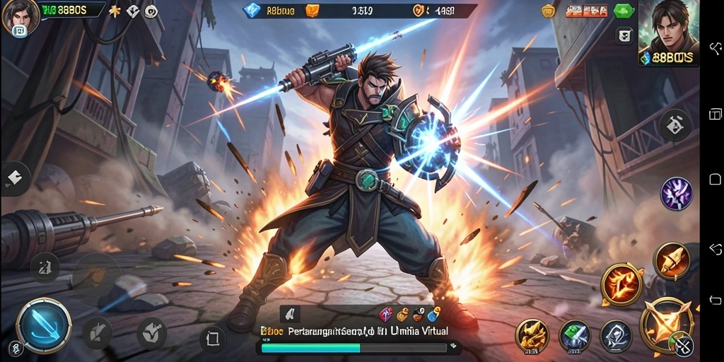 Screenshot gameplay 88BOS dengan pertarungan intens antar karakter.
