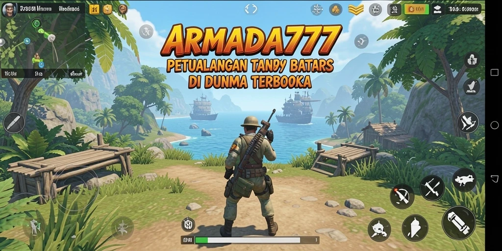 Screenshot ARMADA777 menampilkan keindahan dunia Open World yang menakjubkan.