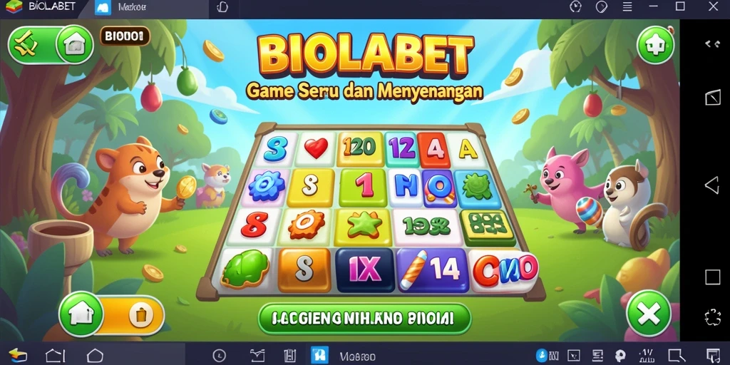 Tampilan gameplay seru dan interaktif di BIOLABET.