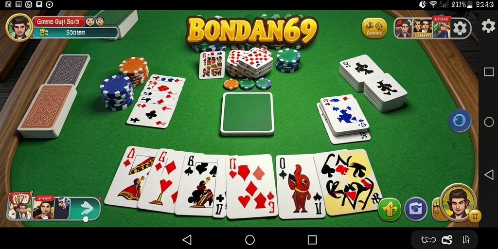Tampilan seru dan interaktif dari gameplay Gaple di BONDAN69.