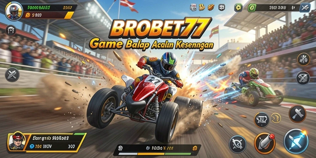 Tampilan seru dari gameplay balapan di BROBET77 dengan grafis yang memukau.