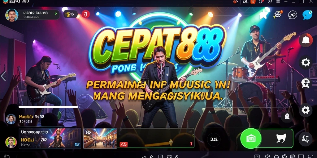 Screenshot gameplay menunjukkan keseruan bermain musik.