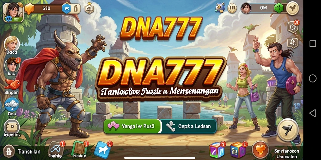 Tangkapan layar gameplay DNA777 yang menampilkan teka-teki menarik.