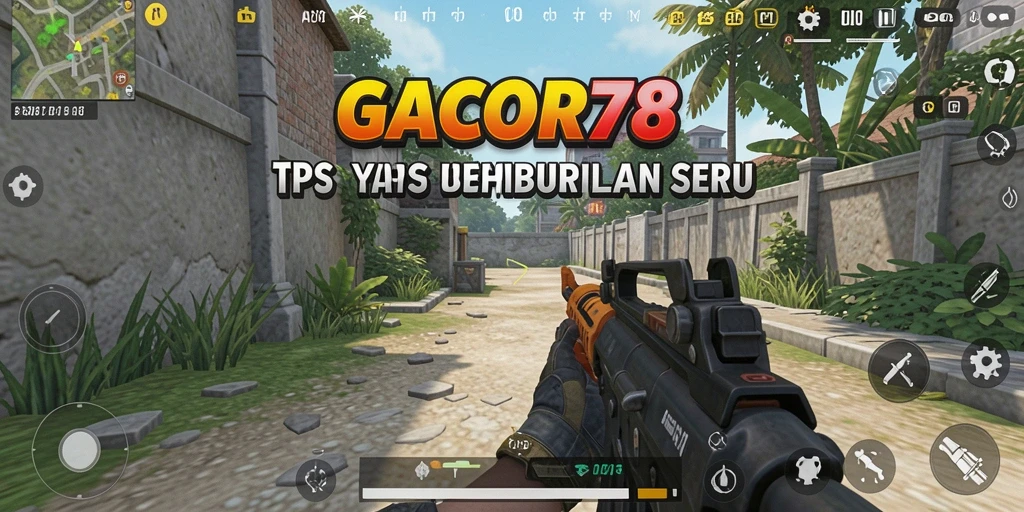 Screenshot utama GACOR78 menampilkan aksi gameplay TPS yang intens.