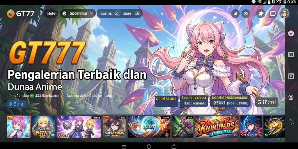 Screenshot GT777 menampilkan karakter anime dalam aksi seru.