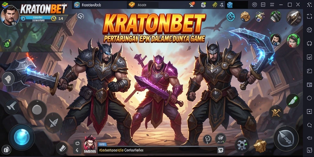 Tampilan aksi pertarungan seru dalam KRATONBET.