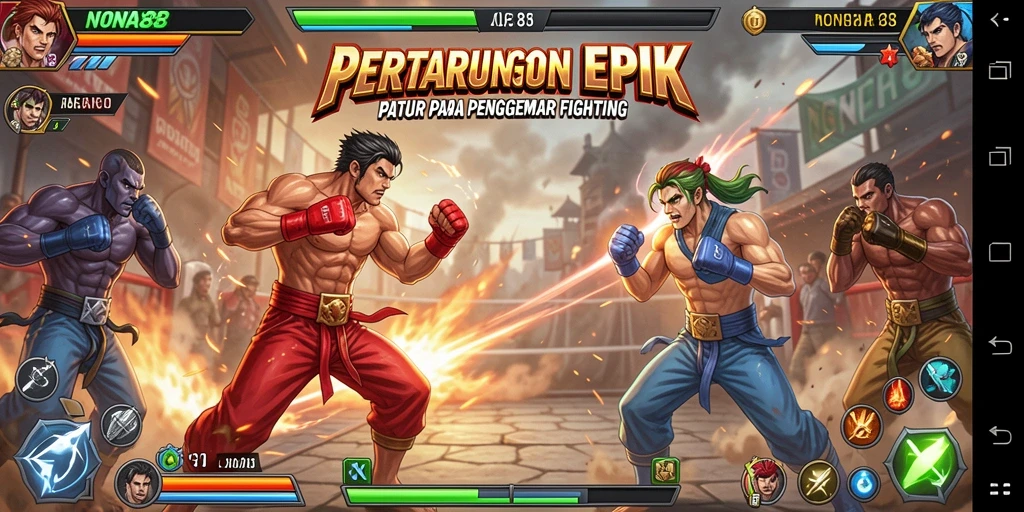 Tampilan gameplay NONA88 yang menegangkan dan penuh aksi.