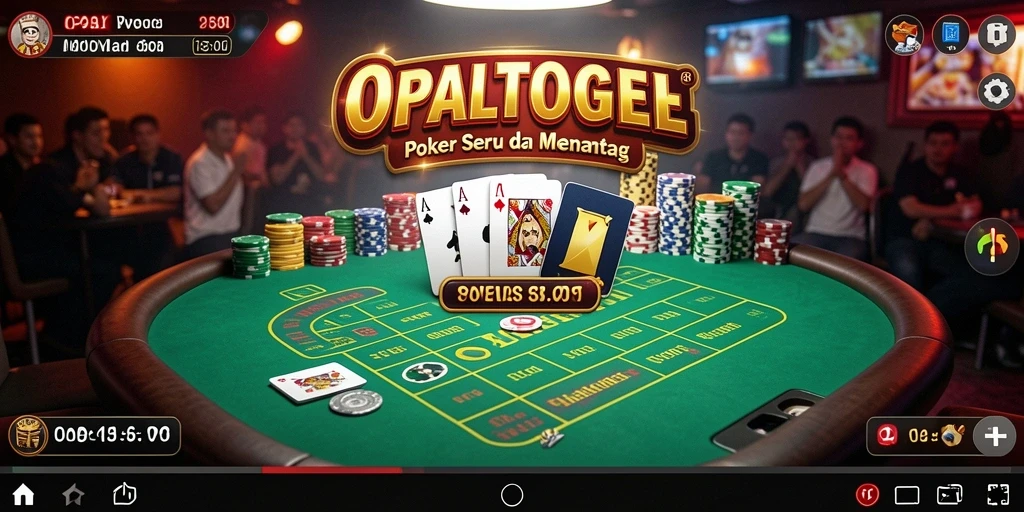 Tampilan gameplay seru di OPALTOGEL dengan suasana poker mengasyikkan.