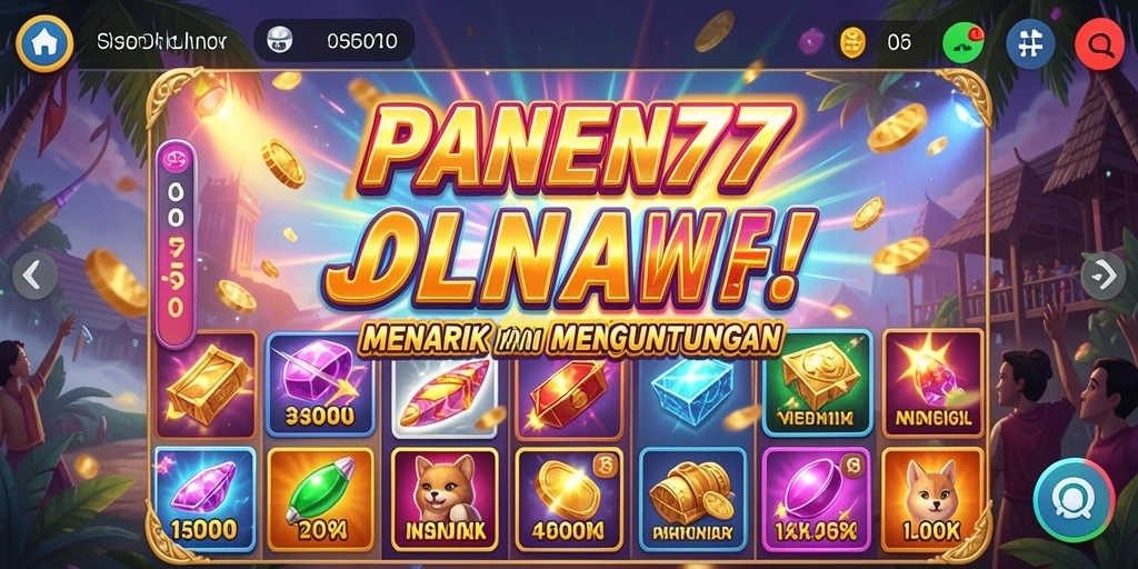 Tampilan gameplay Slot PANEN77 yang menarik dan seru.
