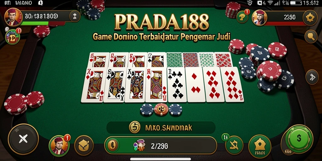 Screenshot gameplay PRADA188 yang menampilkan aksi seru permainan Domino.