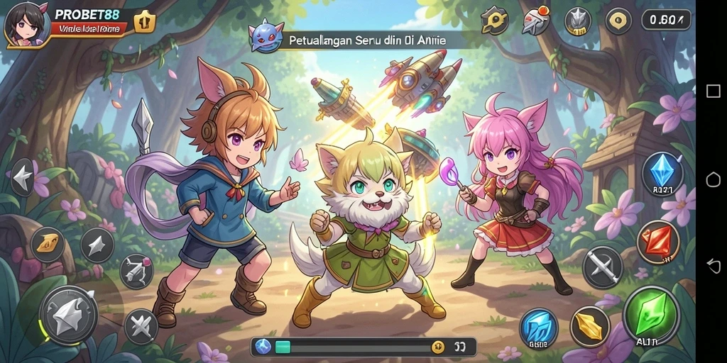 Tampilan menawan dari gameplay Anime di PROBET88.