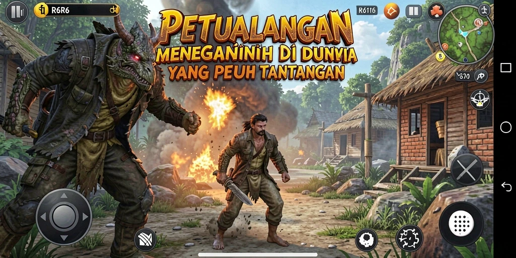 Tangkapan layar dari R6R6 menunjukkan aksi petualangan yang mendebarkan.