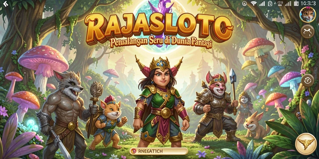 Tangkapan layar gameplay RAJASLOTO yang menampilkan aksi petualangan seru.