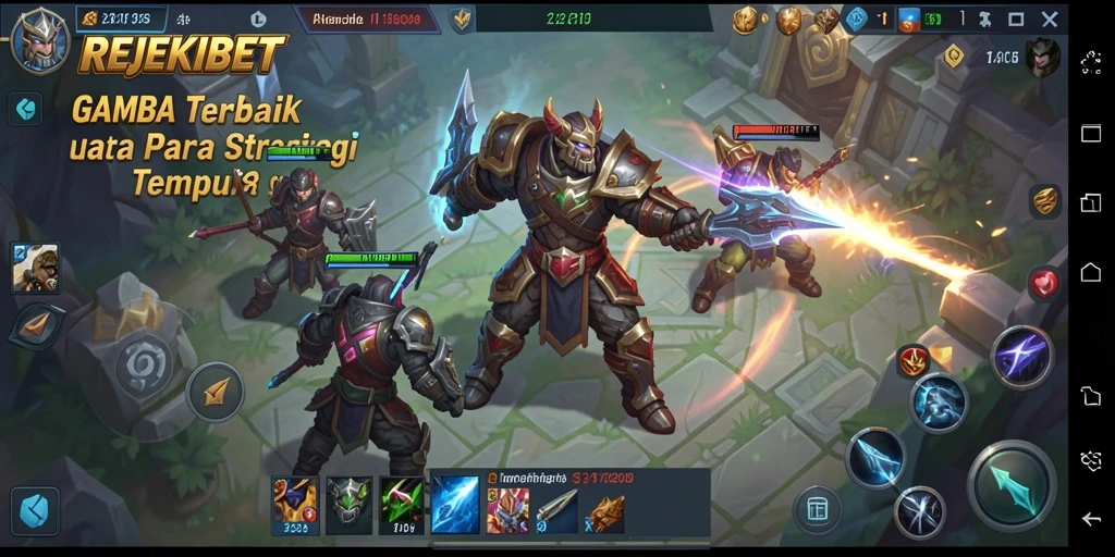 Tampilan gameplay seru di REJEKIBET yang menampilkan aksi pertarungan epik.