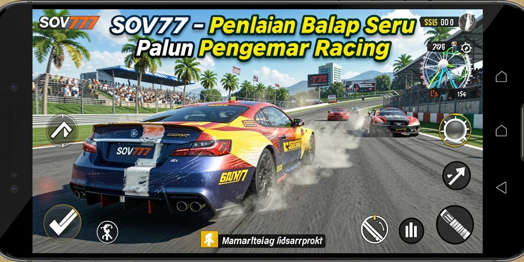 Screenshot gameplay SOV777 menampilkan aksi balap yang seru dan mendebarkan.
