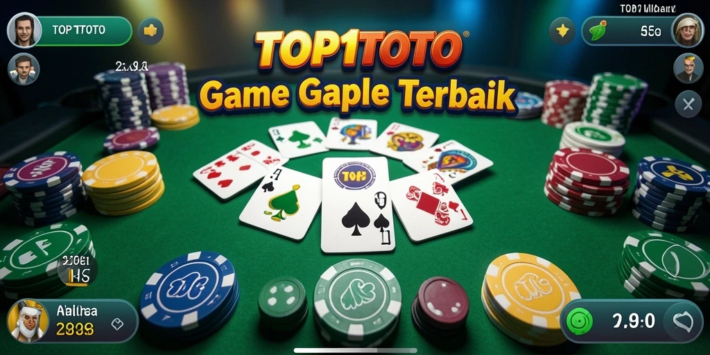 Screenshot gameplay Gaple menunjukkan serunya pertandingan antar pemain.