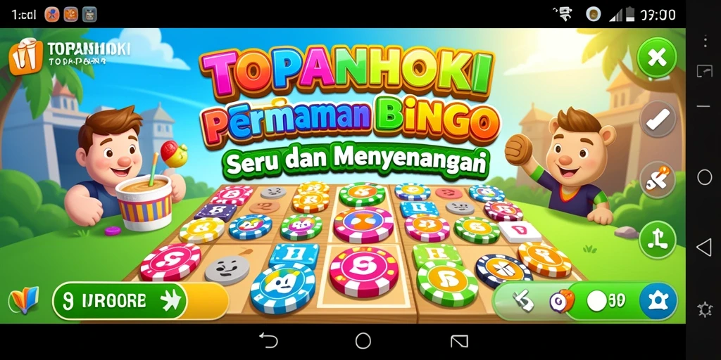 Tampilan permainan Bingo yang seru dan interaktif dari TOPANHOKI.