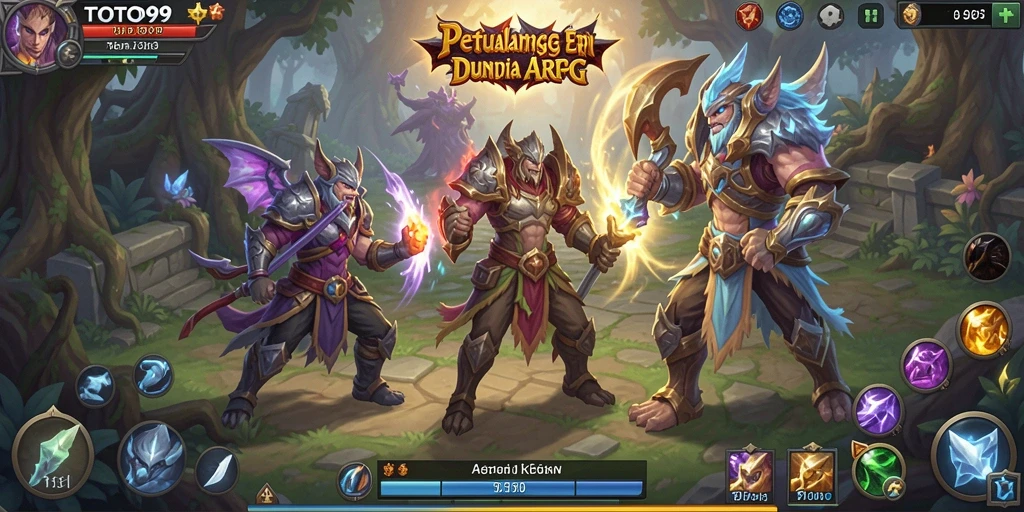 Tampilan seru gameplay TOTO99 di dunia ARPG.