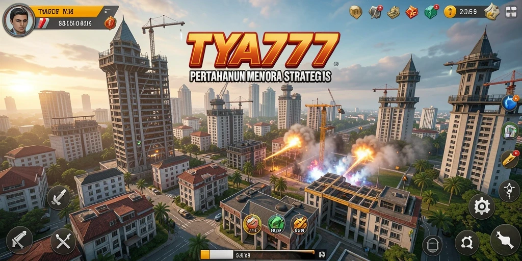Gameplay seru dalam TYA777 Tower Defense dengan strategi menara.