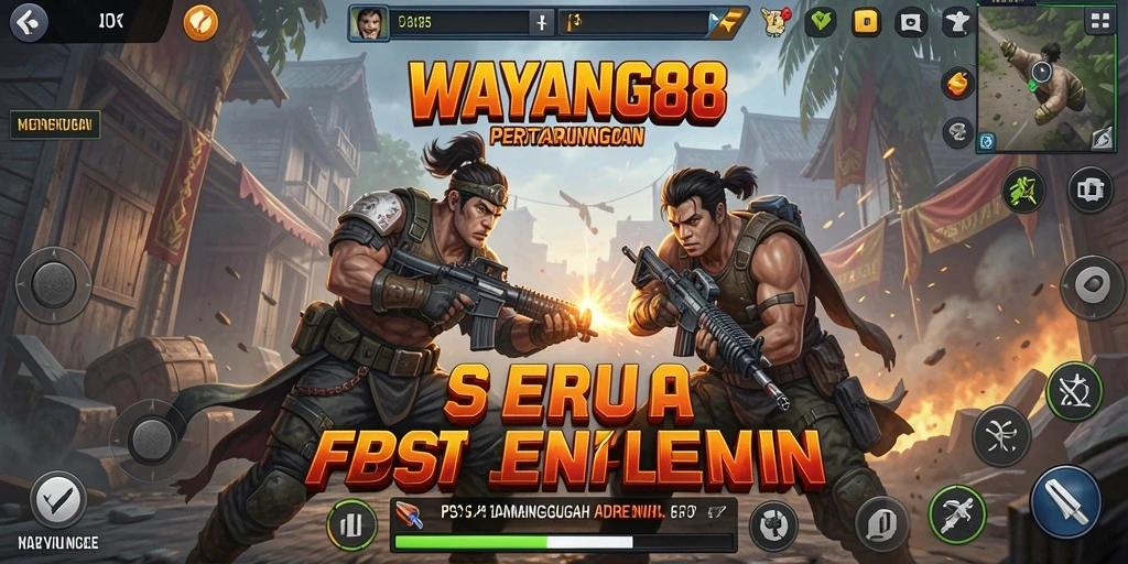 Gameplay mendebarkan dalam <strong>WAYANG88</strong> menunjukkan aksi tembak-menembak intens.